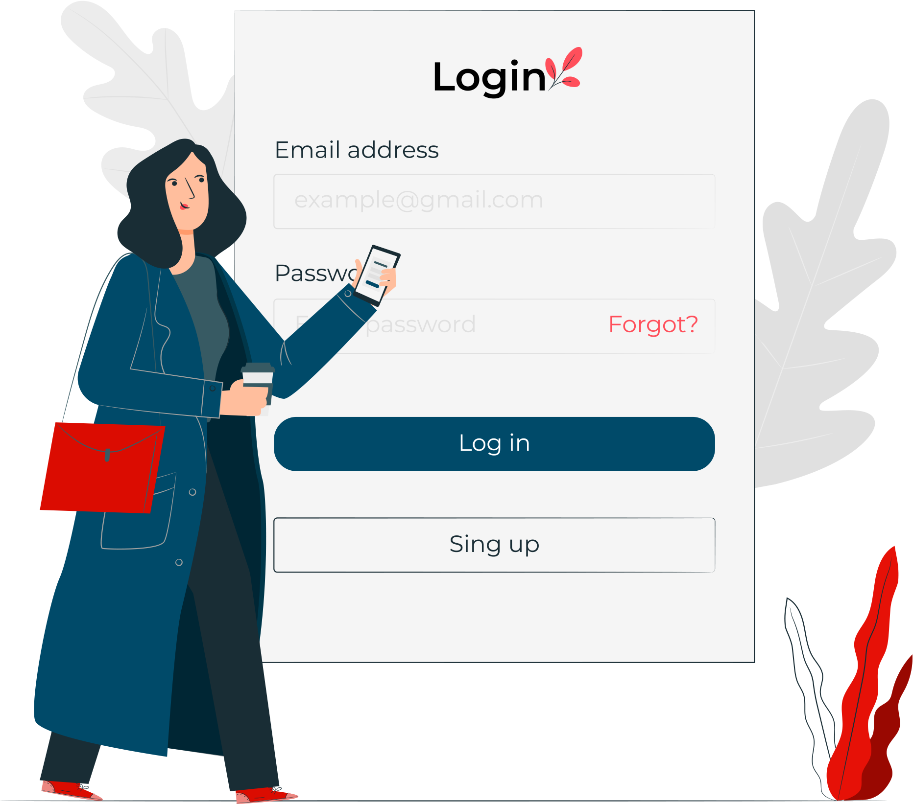 create an account or log in